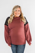 Sending My Love Lace Top- Dusty Burgundy