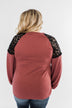 Sending My Love Lace Top- Dusty Burgundy