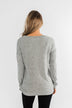 Show Stopper Black Lace Top- Grey