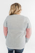Living The Dream Color Block Top- Dusty Pink & Grey