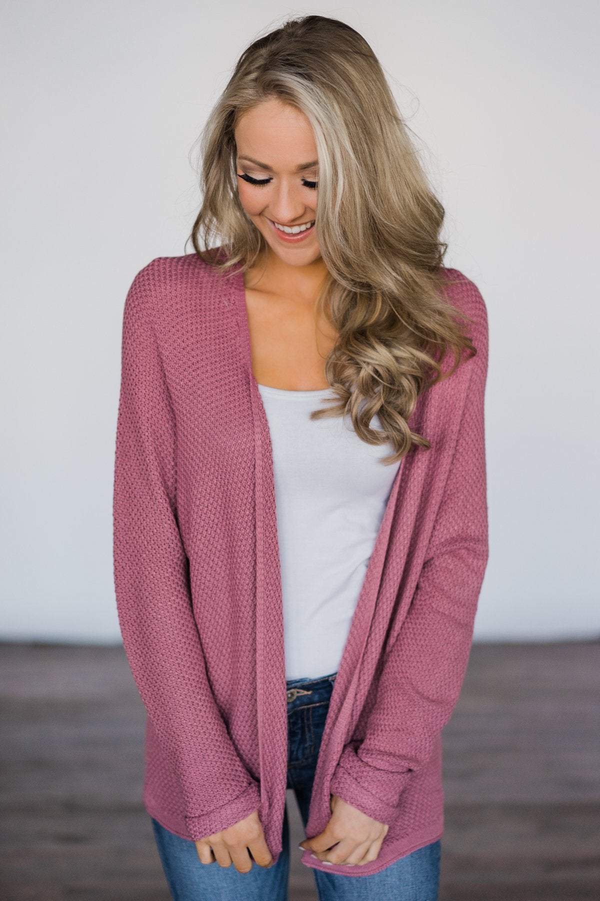 Mauve sweater cardigan discount