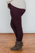 Kan Can Non-Distressed Skinny Jeans- Deep Burgundy