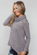 Hooked on a Feeling Cowl Neck Top - Lavender