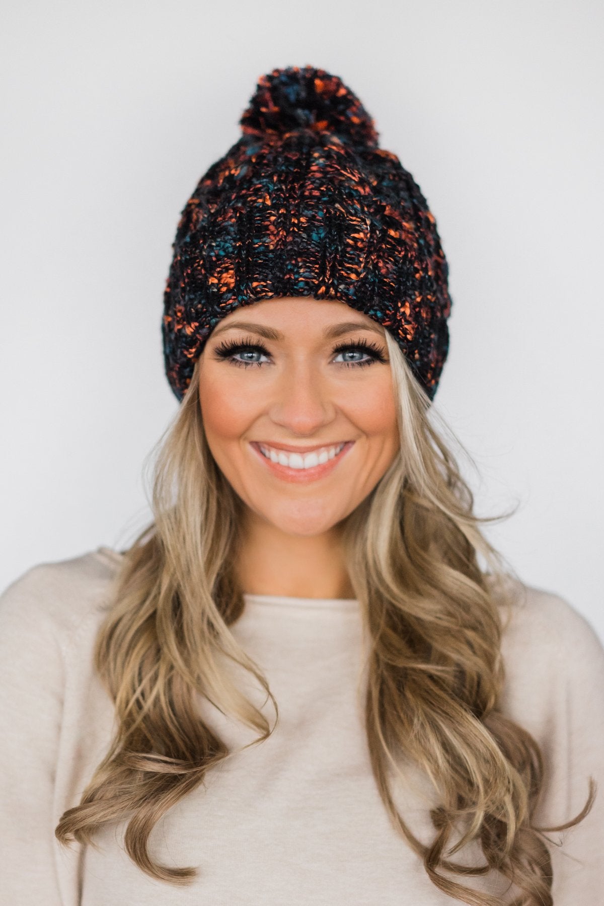 Black Speckled Pom Beanie The Pulse Boutique