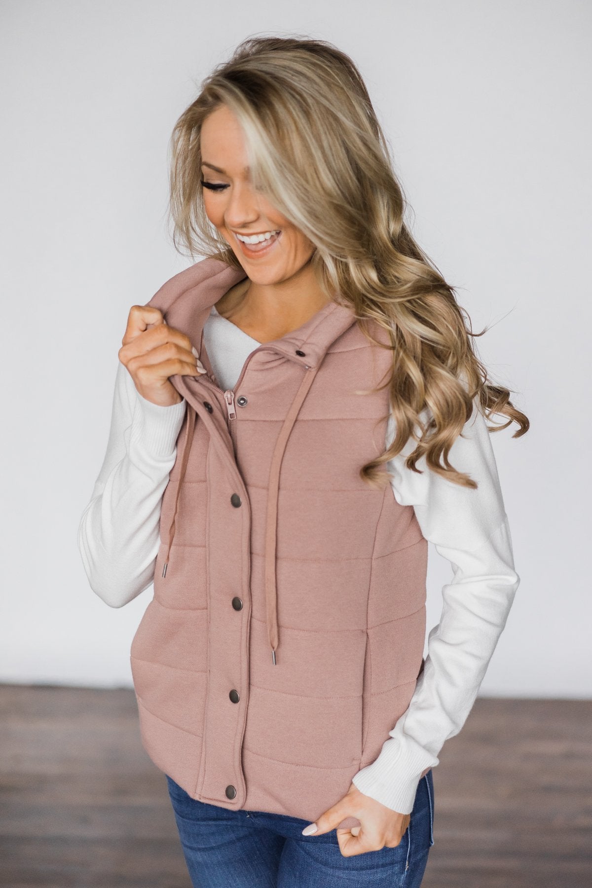 Blush puffer vest on sale