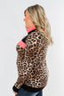 Born To Be Bold Cowl Neck Pullover- Leopard & Neon Pink