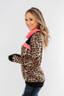 Born To Be Bold Cowl Neck Pullover- Leopard & Neon Pink