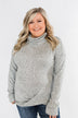 Twist of Winter Cowl Neck Top- Heather Grey