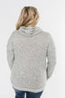 Twist of Winter Cowl Neck Top- Heather Grey