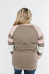 Full Of Joy Color Block Top- Mocha, Pink, & Ivory