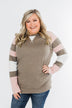 Full Of Joy Color Block Top- Mocha, Pink, & Ivory