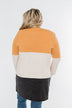 Until Tomorrow Color Block Cardigan- Mustard & Charcoal