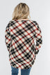 Meet Me Under The Mistletoe Plaid Top- Cream, Black, & Red