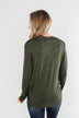 Can't Help This Feeling Front Wrap Top- Olive