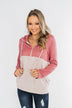 Talk To Me Quarter Zip Hoodie- Mauve Pink