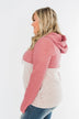 Talk To Me Quarter Zip Hoodie- Mauve Pink