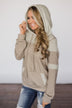 Forever Fuzzy Lightweight Hoodie - Taupe