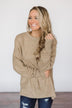 Never Gonna Give You Up Taupe Sweater