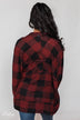 Buffalo Plaid Cardigan- Deep Red & Black