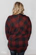 Buffalo Plaid Cardigan- Deep Red & Black