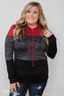 Come Together Color Block Hoodie - Red & Black