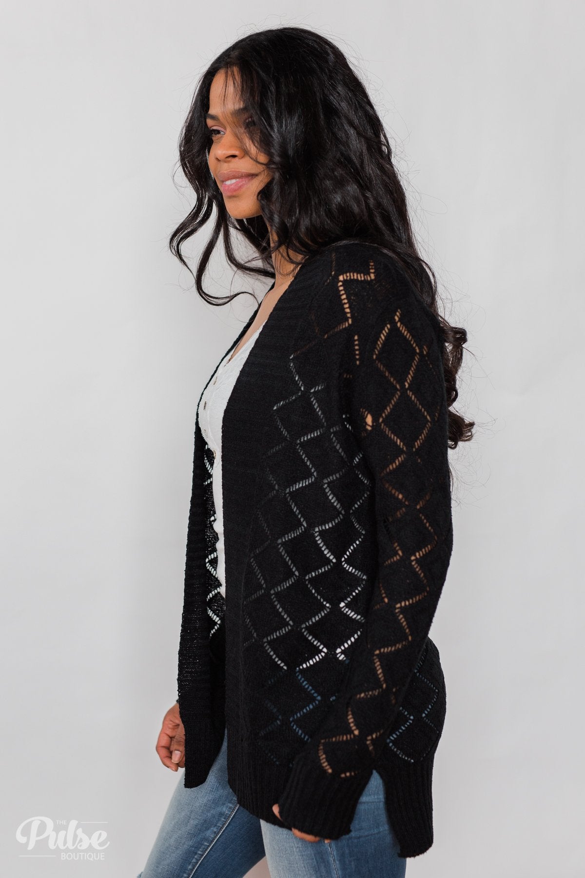 売れ筋商品|||ベルディーニ ニット&セーター アウター レディース Plus Size Black Label Pointelle and Grommet Open Cardigan Sweater Smokey Rose 525 America Jackie: Spacedye Zip Front Pullover