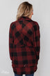 Buffalo Plaid Cardigan- Deep Red & Black