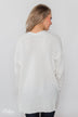 Drop Shoulder Knit Cardigan - Off White