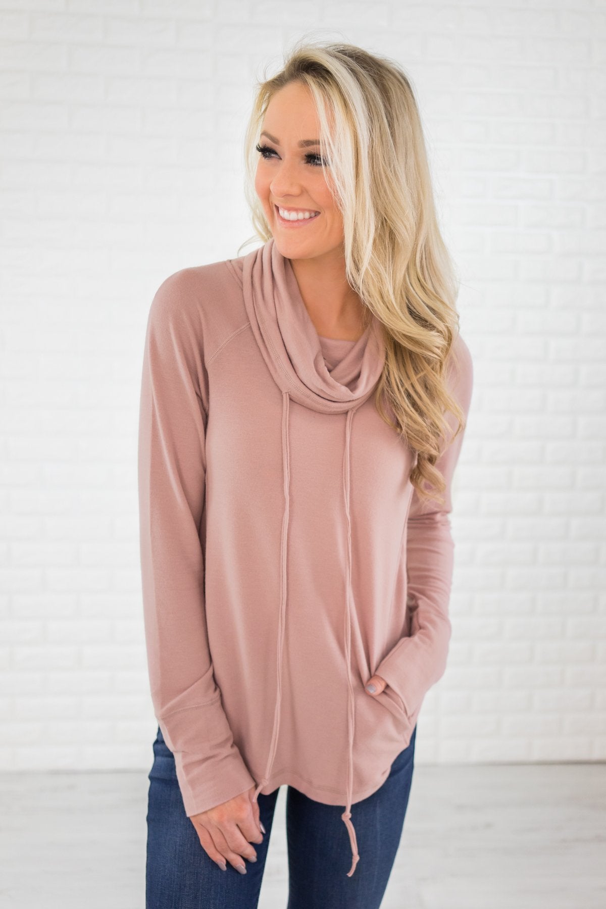 Rose Cowl Neck Top