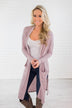 Happy As Can Be Long Blush Cardigan