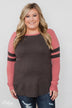 Comfy Color Block Pullover Sweater - Dusty Rose