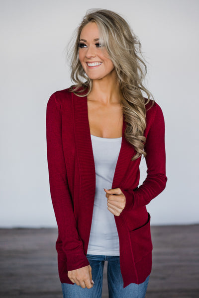 Essential Christmas Red Cardigan – The Pulse Boutique