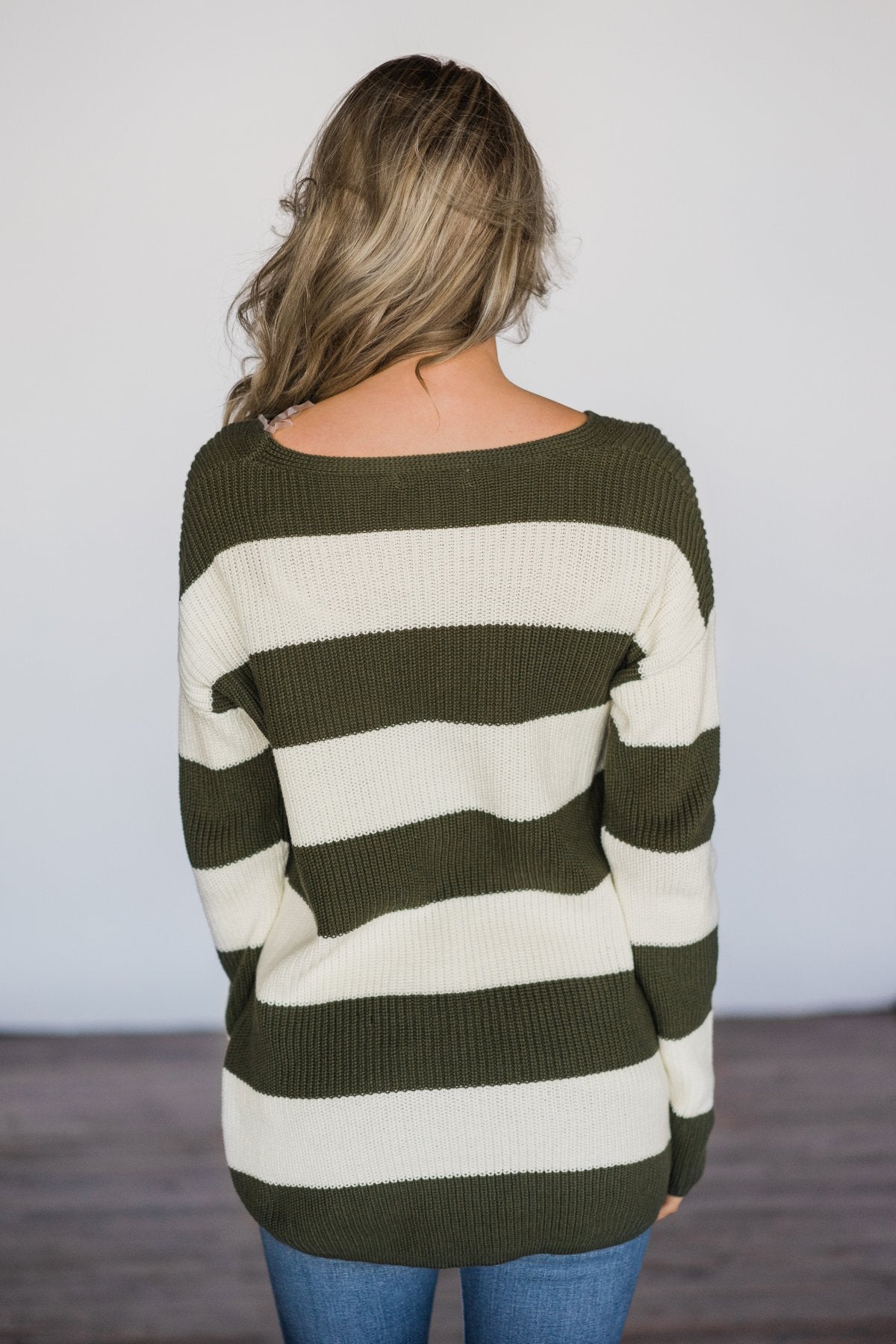Olive You More Striped Top