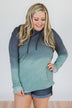 Deep Mint Ombre Hoodie