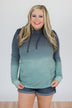 Deep Mint Ombre Hoodie