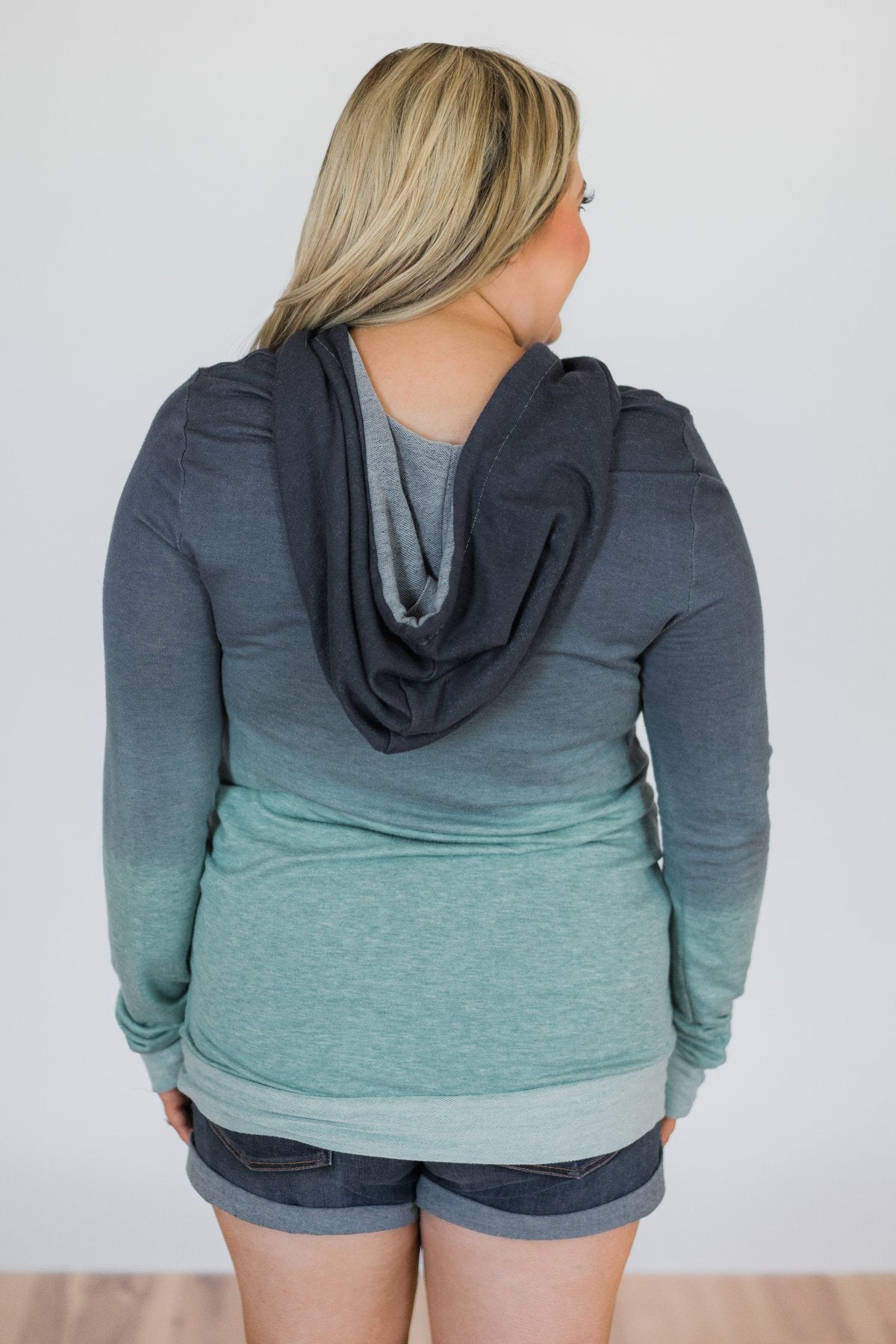 Deep Mint Ombre Hoodie