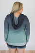 Deep Mint Ombre Hoodie