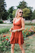 The Beautiful Life Floral Ruffle Dress- Rust