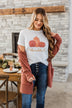 "Thankful" Pumpkin Graphic Tee- Ivory