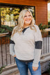 Be Merry Long Sleeve Top- Ivory & Charcoal