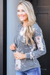 Well Wishes Floral Hoodie- Charcoal