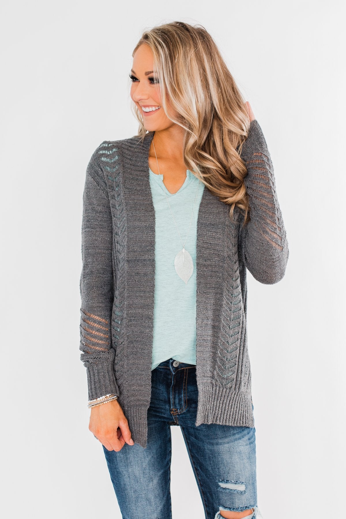 This is Me Notch Pocket Top- Heather Blue