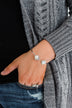 Single Adjustable Bracelet- Silver & Iridescent