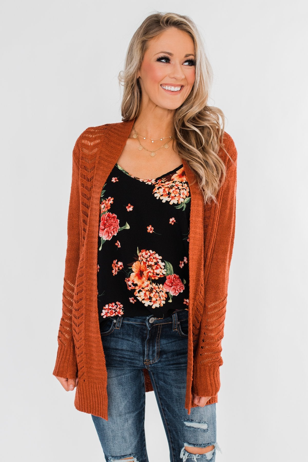 Out of Reach Floral Tank Top- Black