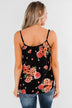 Out of Reach Floral Tank Top- Black