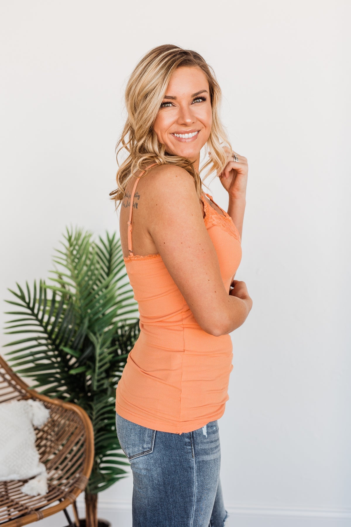 Pulse Basics All You Ever Wanted Lace Tank- Sherbert