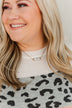Rise & Shine Marbled Pendant Necklace- White & Gold