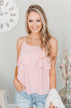 Key To Happiness Tiered Tank Top- Soft Pink