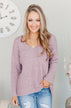 Conquer The Cold Popcorn Knit Sweater- Lavender