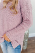 Conquer The Cold Popcorn Knit Sweater- Lavender